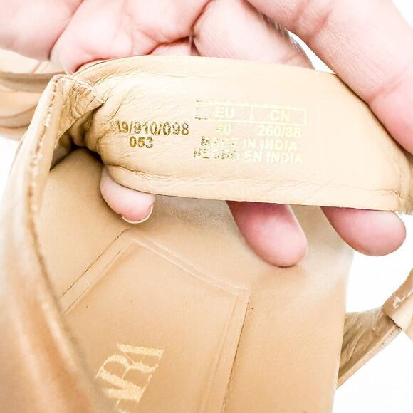 Zara Flat Low Platform Nude Double Strap Sandal Size 40 - Picture 4 of 5